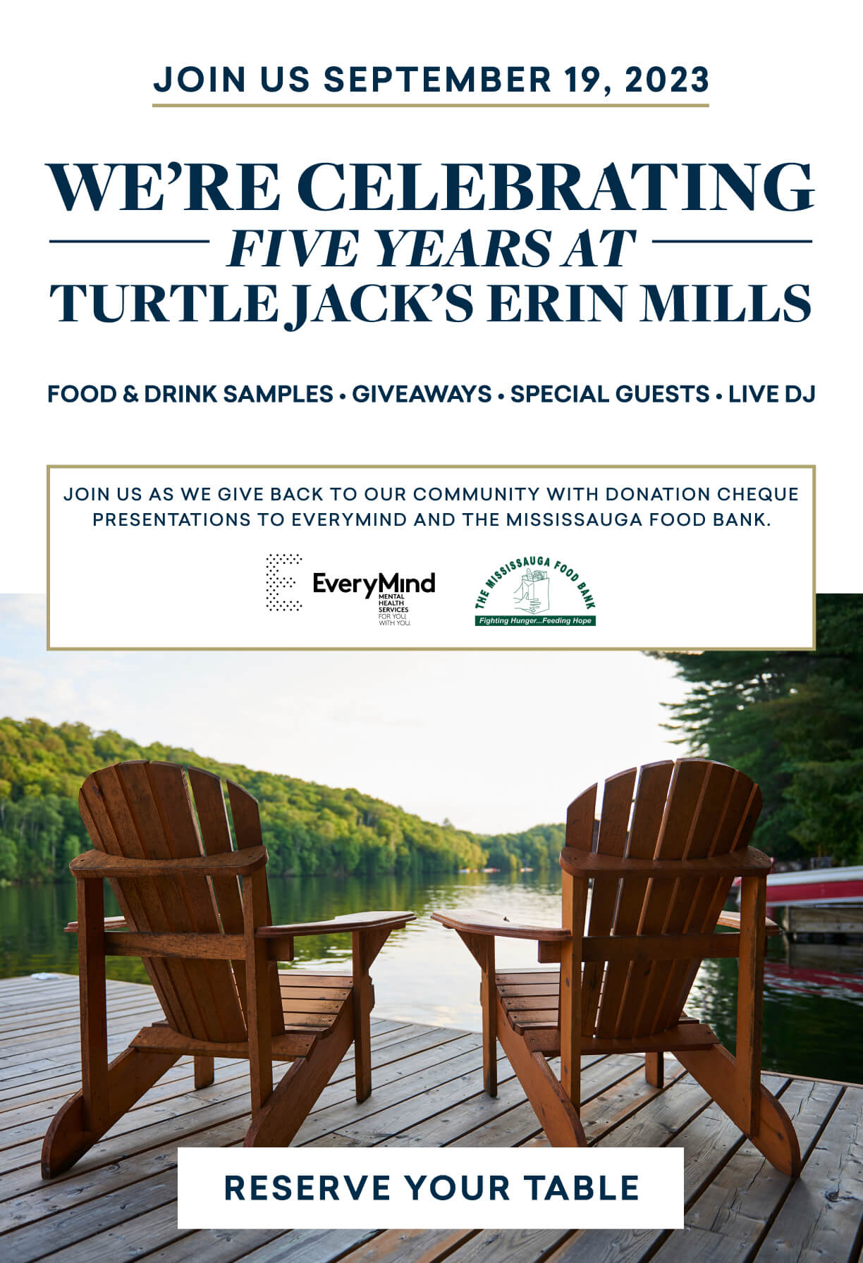 Celebrate 5 Years at Turtle Jack's Erin Mills